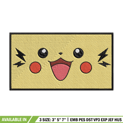 pikachu frame embroidery design, pokemon embroidery, anime design, embroidery file, digital download, embroidery shirt
