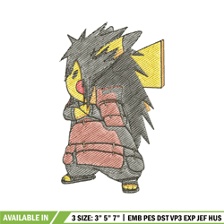 pikachu madara embroidery design, pokemon embroidery, anime design, embroidery file, digital download, embroidery shirt