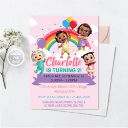 personalized file birthday girl and friends theme invitation, birthday invitation , kids birthday invitation, printable