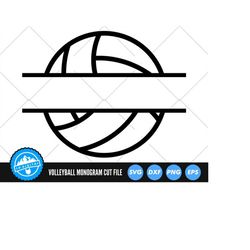 volleyball monogram svg files | volleyball split name frame cut files | volleyball monogram vector files | volleyball cl