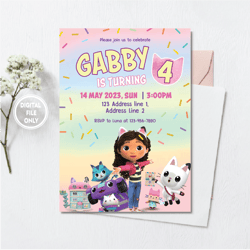 personalized file printable birthday invitation, digital birthday invitation, editable digital invitation, kids birthday