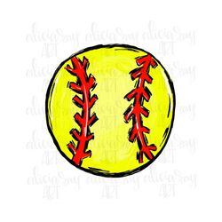 softball sublimation design | hand drawn baseball png design | digital file download | sports | school team | softball d
