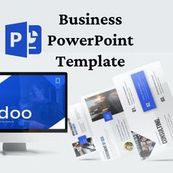 business powerpoint template, elevate your business presentations with our editable powerpoint template! minimal templat