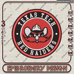 ncaa logo embroidery files, ncaa texas tech embroidery designs, texas tech red raiders machine embroidery designs