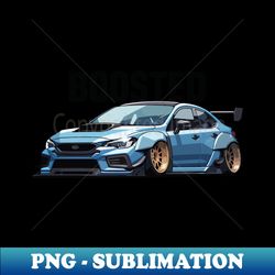 jdm car art - widebody modified subie raptor eye boosted car - signature sublimation png file - unleash your creative barbie style