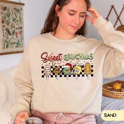 sweet grinchmas, grinch family squat, family matching sweatshirt, grinch sweatshirt, ugly christmas, grinch squad, funny