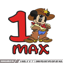 1 max mickey mouse embroidery design, mickey embroidery, logo design, logo shirt, disney embroidery, digital download