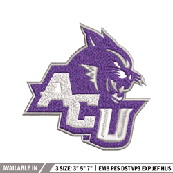 abilene christian wildcats embroidery design, abilene christian wildcats embroidery, sport embroidery, ncaa embroidery.