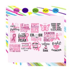 breast cancer bundle svg, breast cancer, breast cancer svg, cancer awareness, cancer ribbon svg, breast cancer ribbon, b
