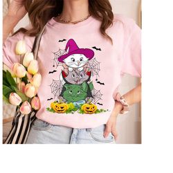 disney halloween the aristocats marie toulouse berlioz halloween shirt, funny halloween 2023, disney scare movie ,witchc