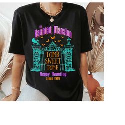 disney halloween haunted mansion happy haunting since 1969 shirt, disney hitchhiking ghosts tee, foolish mortal tee