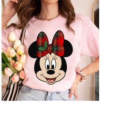 disney minnie mouse christmas bow christmas lights t-shirt, minnie christmas party, disneyland xmas matching shirt, minn