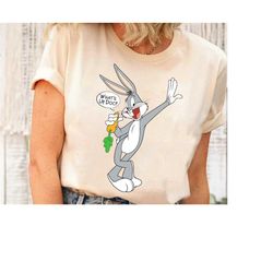 looney tunes bugs bunny what's up doc portrait t-shirt , bunny funny shirt, daffy, elmer fudd, yosemite sam, marvin