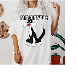 looney tunes sylvester mischievous shirt  , disneyland matching outfits, disneyland family party gift 2023,disneyland tr