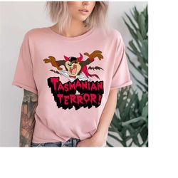 looney tunes taz terror halloween shirt  , disneyland matching outfits, disneyland family party gift 2023,disneyland tri