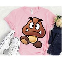super mario goomba big face  t-shirt , super mario magic kingdom shirt, disneyland wdw trip family outfits