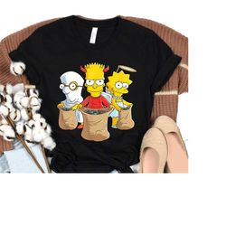 the simpsons trick or treat treehouse of horror halloween t-shirt, the simpsons family, disneyland family matching outfi