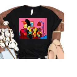 the simpsons treehouse of horror halloween spooky couch t-shirt, the simpsons family tee, disneyland family matching out