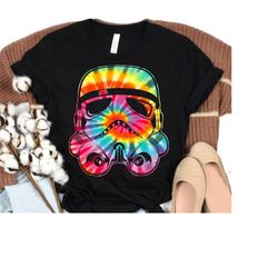 star wars stormtrooper tie dye big face t-shirt, star wars tee, magic kingdom, walt disney world, disneyland family outf