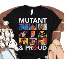 marvel x-men mutant & proud retro t-shirt, marvel comics tee, wdw vacation trip, disneyland family party gift, disneylan