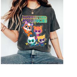 disney junior superkitties pounce! full team t-shirt, cute superkitties shirt, disneyland trip family matching outfits,