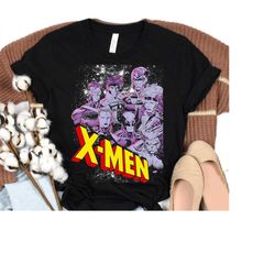 marvel x-men vintage team retro graphic t-shirt, marvel comics tee, wdw vacation trip, disneyland family party gift, dis