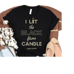 disney hocus pocus black candle darks halloween t-shirt, sanderson sisters witch shirt, disneyland halloween trip family