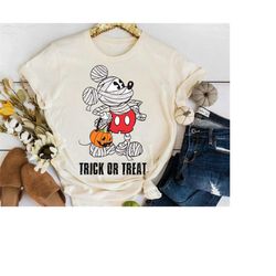 disney mickey mouse mummy halloween t-shirt, trick or treat halloween, disney halloween party gift, disneyland halloween