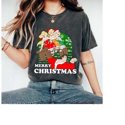 disney merry christmas gaston and girls t-shirt, beauty and the beast, mickey's very merry christmas party, disneyland x