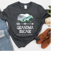 grandma bear shirt, grandma mama shirt, mother's day shirt, personalized grandma shirt, mom shirt kids names shirt