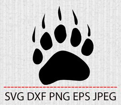 bear paw svg,png,eps cameo cricut design template stencil vinyl decal tshirt transfer iron on