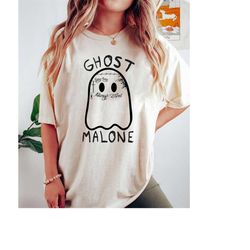 ghost malone halloween shirt, cute ghost shirt, funny halloween shirt, spooky season shirt, stay spooky shirt, halloween