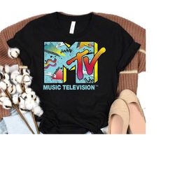 classic mtv logo 80s print design t-shirt, retro mtv logo shirt, vintage 70s 80s 90s shirt, wdw disneyland trip family m