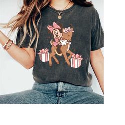 vintage minnie mouse reindeer christmas shirt, disney christmas shirt, cute christmas shirt, disneyland trip shirt, merr