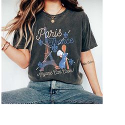 disney pixar ratatouille remy paris france poster t-shirt, remy chef shirt, disneyland trip family matching outfits, mag