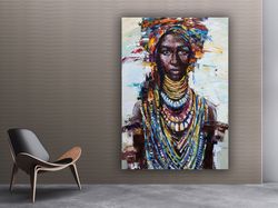 african woman, african art, american afro woman,frame canvas, picture vintage print, canvas print