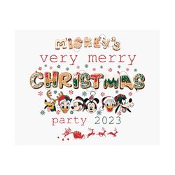very merry christmas party 2023 png, xmas mouse and friend png, merry christmas png, christmas squad png, christmas frie
