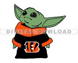 Bengals NFL Baby Yoda Svg, Football Teams Svg, NFL Logo Svg, Baby Yoda Png, Tshirt Design Bundle 06