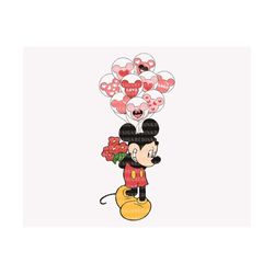 Valentine Balloon Svg, Funny Valentine's Day, Valentine's Day Svg, Mouse And Lover Svg, Mouse Love, Valentines Couple sh