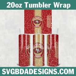 skinny 20oz san francisco 49ers tumbler wrap, san francisco 49ers tumbler wrap, nfl football tumbler 20oz, nfl football