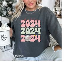 Happy New Year Sweatshirt, Happy New Year 2024, Girls New Year Trip Hoodie, 2024 Holiday Sweatshirt, New Year Party Swea