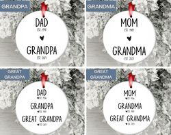 new grandma christmas ornament, pregnancy announcement, mom to grandma ornament