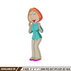 Lois Griffin embroidery design, Family guy embroidery, Embroidery file, Embroidery shirt, Emb design, Digital download
