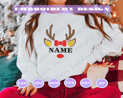 custom name embroidery designs, christmas embroidery designs, merry xmas embroidery designs, reindeer embroidery designs