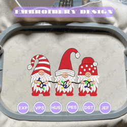 christmas gnome embroidery machine design, stay christmas vibes embroidery design, christmas season embroidery design