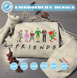 christmas embroidery designs,  friend embroidery designs, christmas movies character embroidery, merry xmas embroidery files