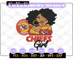 nfl kansas city chiefs girl embroidery design, nfl football logo embroidery design, famous football team embroidery design, football embroidery design, pes, dst, jef, files