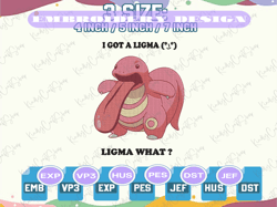 ligma quote, funny anime, animal anime, inspired anime files, machine embroidery, pink cute character, instant download, anime embroidery designs