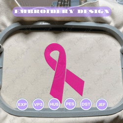 pink ribbon embroidery designs, breast cancer embroidery designs, cancer awareness embroidery designs, we fight cancer embroidery