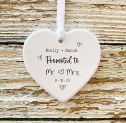 personalized wedding gift, married ornament